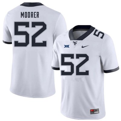 Men's West Virginia Mountaineers NCAA #52 Parker Moorer White Authentic Nike Stitched College Football Jersey XC15Z51ZH